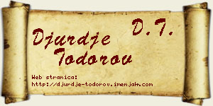 Đurđe Todorov vizit kartica
